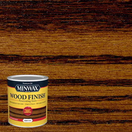 Minwax Wood Finish Semi-Transparent Honey Oil-Based Penetrating Wood Stain 1 qt