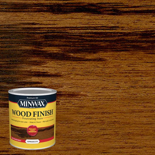 Minwax Wood Finish Semi-Transparent Espresso Oil-Based Penetrating Wood Stain 1 qt