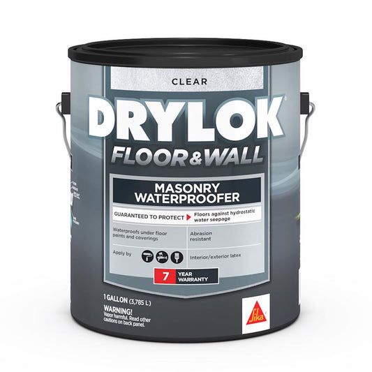 Drylok Floor and Wall High-Gloss Clear Latex Concrete and Masonry Sealer 1 gal