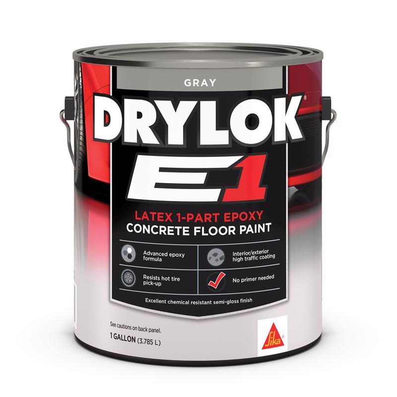 Drylok E1 Semi-Gloss Gray Latex-Based Acrylic Epoxy Blend Epoxy Floor Paint 1 gal