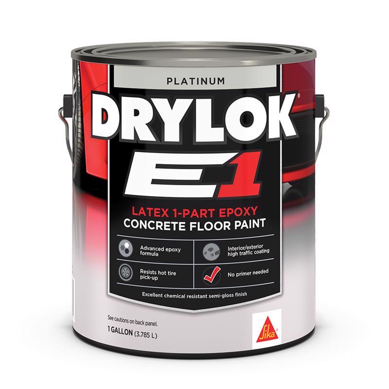 Drylok E1 Semi-Gloss Platinum Latex-Based Acrylic Epoxy Blend Epoxy Floor Paint 1 gal