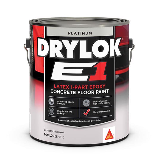Drylok E1 Semi-Gloss Platinum Latex-Based Acrylic Epoxy Blend Epoxy Floor Paint 1 gal