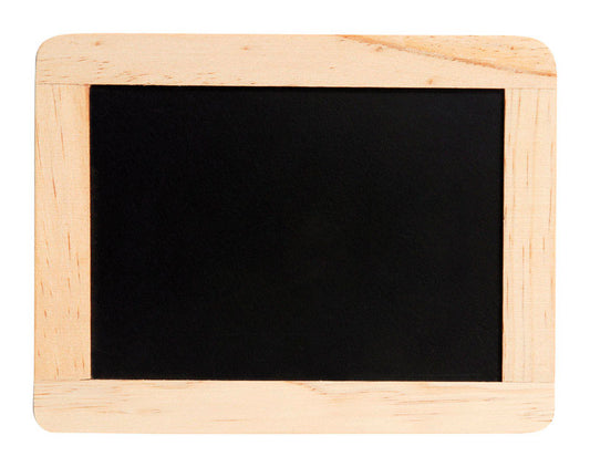 Plaid .25 in. H X 10.5 in. L Natural Beige Wood Chalkboard