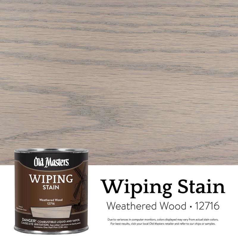 Old Masters Semi-Transparent Weathered Wood Oil-Based Wiping Stain 1/2 pt