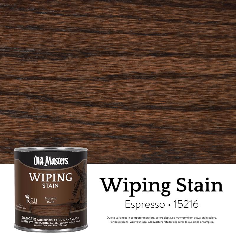 Old Masters Semi-Transparent Espresso Oil-Based Wiping Stain 1/2 pt