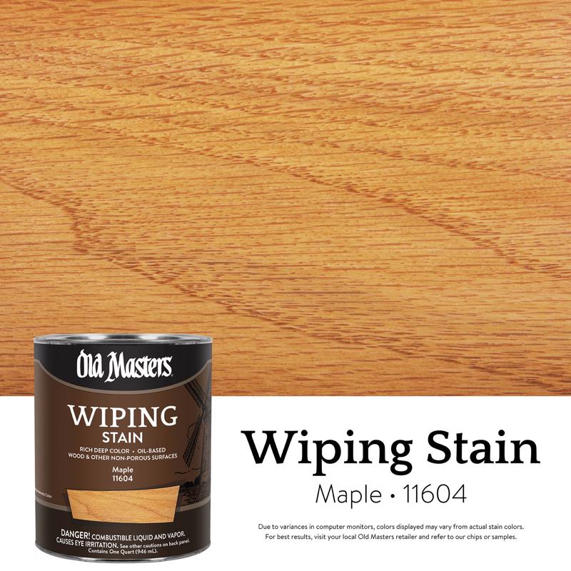 Old Masters Semi-Transparent Maple Oil-Based Wiping Stain 1 qt