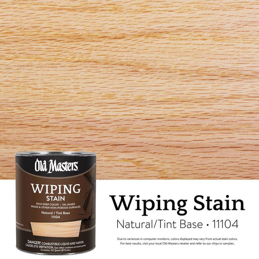 Old Masters Semi-Transparent Natural Oil-Based Wiping Stain 1 qt