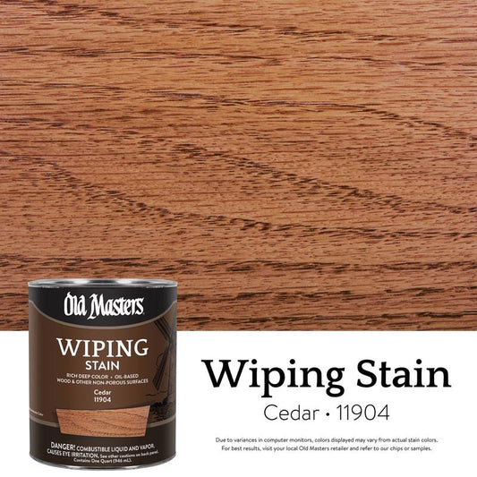 Old Masters Semi-Transparent Cedar Oil-Based Wiping Stain 1 qt