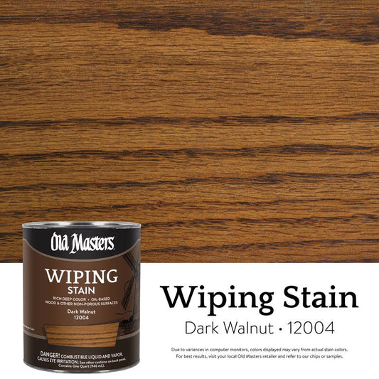 Old Masters Semi-Transparent Dark Walnut Oil-Based Wiping Stain 1 qt