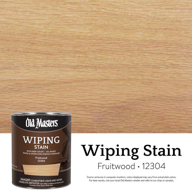 Old Masters Semi-Transparent Fruitwood Oil-Based Wiping Stain 1 qt
