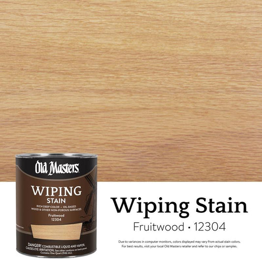 Old Masters Semi-Transparent Fruitwood Oil-Based Wiping Stain 1 qt