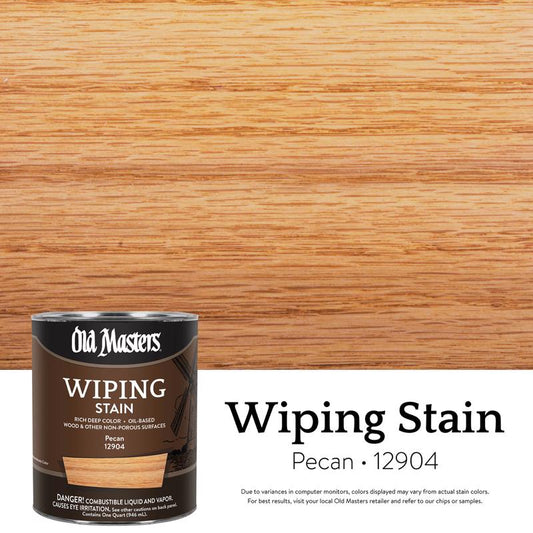 Old Masters Semi-Transparent Pecan Oil-Based Wiping Stain 1 qt