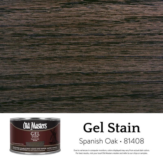 Old Masters Semi-Transparent Spanish Oak Oil-Based Alkyd Gel Stain 1 pt
