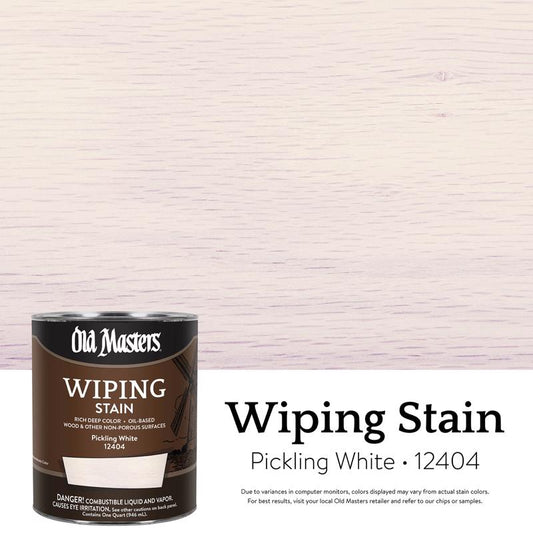 Old Masters Semi-Transparent Pickling White Oil-Based Wiping Stain 1 qt