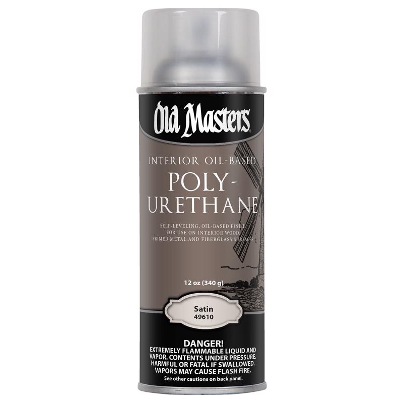 Old Masters Satin Clear Oil-Based Polyurethane Spray 12 oz