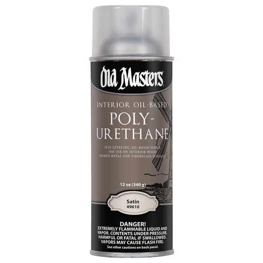 Old Masters Satin Clear Oil-Based Polyurethane Spray 12 oz