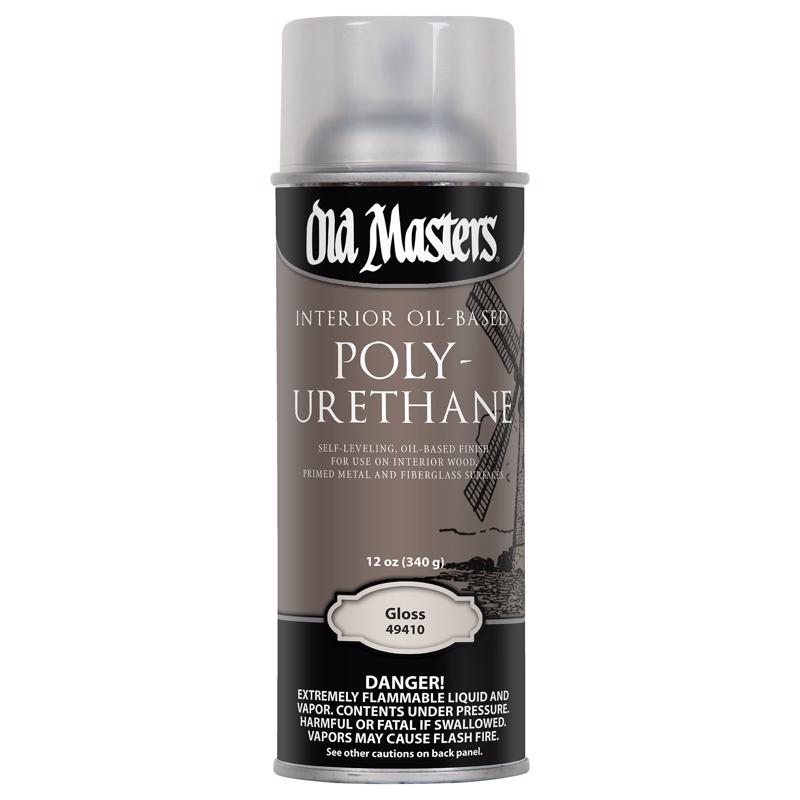 Old Masters Gloss Clear Oil-Based Polyurethane Spray 12 oz