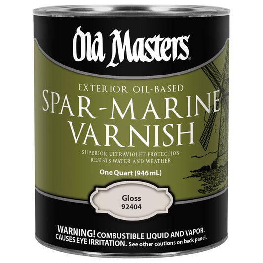 Old Masters Gloss Clear Oil-Based Marine Spar Varnish 1 qt