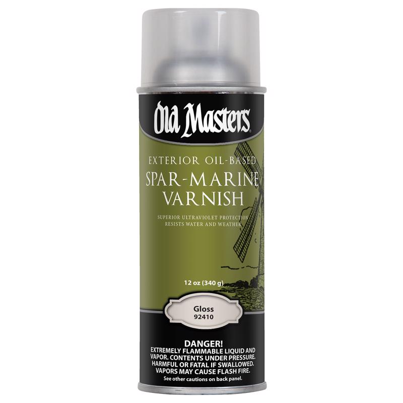 Old Masters Gloss Clear Oil-Based Marine Spar Varnish Spray 12 oz