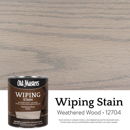 Old Masters Semi-Transparent Weathered Wood Oil-Based Wiping Stain 1 qt