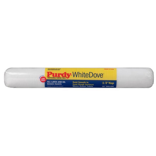 Purdy White Dove Woven Fabric 18 in. W X 1/2 in. Paint Roller Cover 1 pk