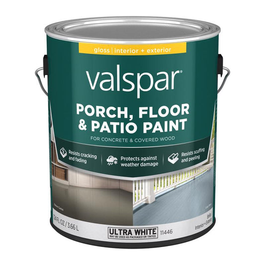 Valspar Porch, Floor & Patio Gloss Ultra White Floor Paint 1 gal
