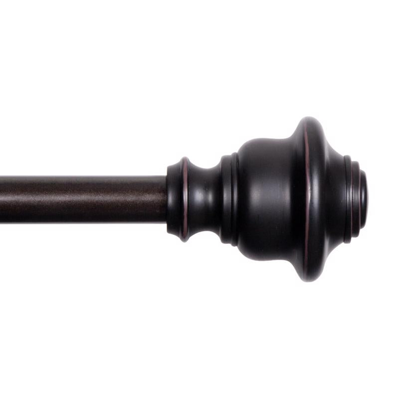 Kenney Fast Fit Weathered Brown Modern/Contemporary Curtain Rod 36 in. L X 66 in. L