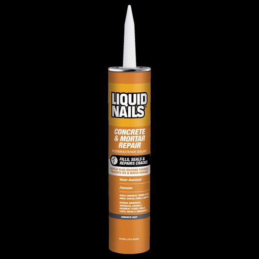 Liquid Nails Concrete & Mortar Repair High Strength Acrylic Gray Concrete Bonding Agent 10.3 oz