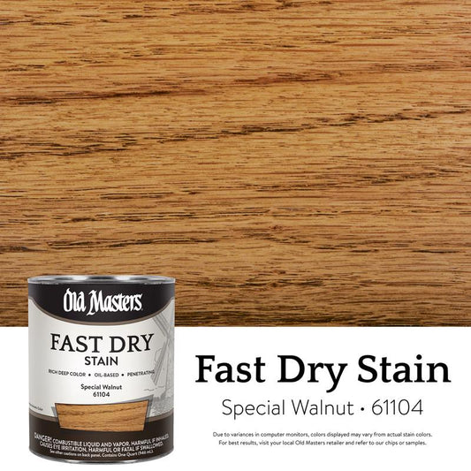 Old Masters Professional Semi-Transparent Special Walnut Oil-Based Alkyd Fast Dry Wood Stain 1 qt