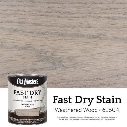 Old Masters Semi-Transparent Weathered Wood Oil-Based Alkyd Fast Dry Wood Stain 1 qt