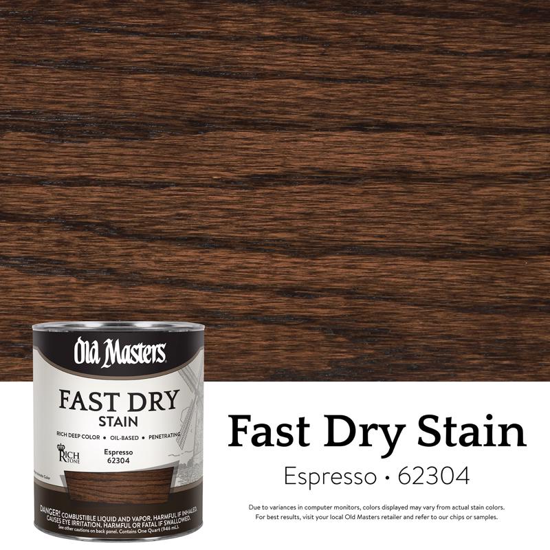 Old Masters Semi-Transparent Espresso Oil-Based Alkyd Fast Dry Wood Stain 1 qt