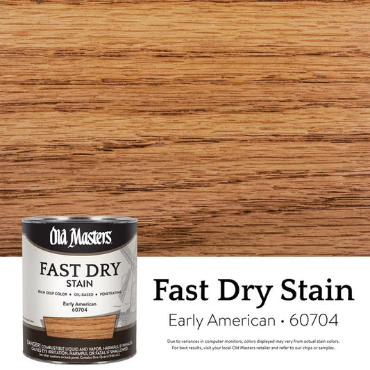 Old Masters Professional Semi-Transparent Early American Oil-Based Alkyd Fast Dry Wood Stain 1 qt