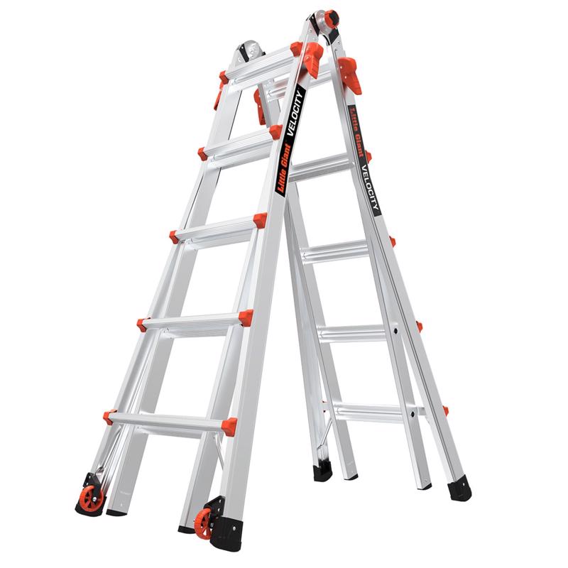 Little Giant Velocity 22 ft. H Aluminum Telescoping Multi-Position Ladder Type IA 300 lb. cap.