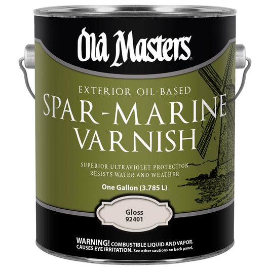 Old Masters Gloss Clear Oil-Based Marine Spar Varnish 1 gal