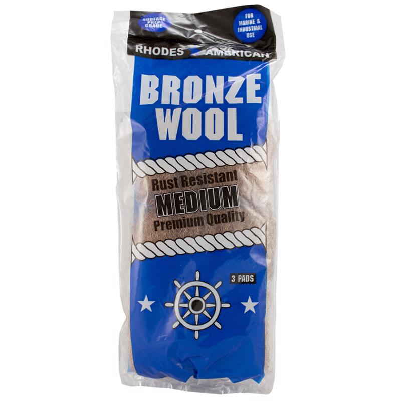 Rhodes American 3 Grade Medium Bronze Wool Pads 3 pk
