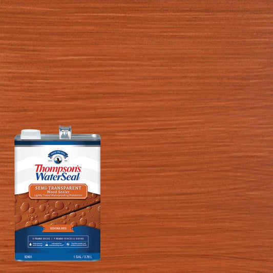 Thompson's WaterSeal Semi-Transparent Sedona Red Water-Based Acrylic/Alkyd/Urethane Waterproofing Wo
