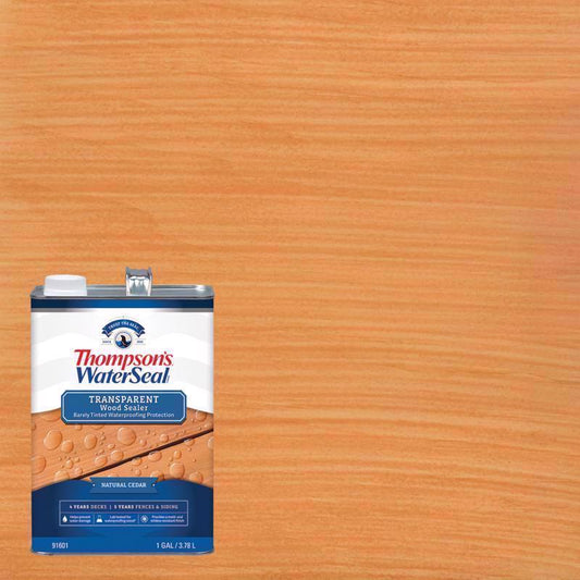 Thompson's WaterSeal Transparent Natural Cedar Water-Based Acrylic/Alkyd/Urethane Waterproofing Wood