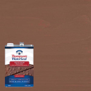 Thompson's WaterSeal Solid Chestnut Brown Water-Based Acrylic/Alkyd/Urethane Waterproofing Wood Stain and Sealer TH.093301-16, Pack of 4
