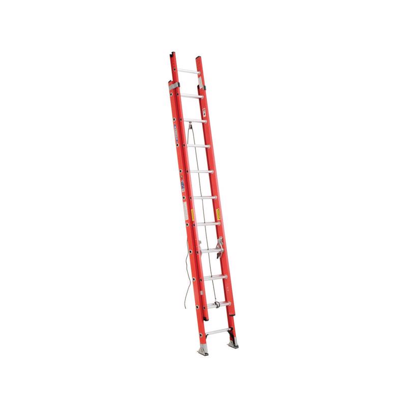 Werner 20 ft. H Fiberglass Extension Ladder Type IA 300 lb. cap.