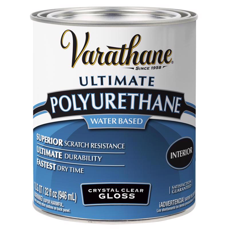 Varathane Ultimate Semi-Gloss Crystal Clear Water-Based Polyurethane 1 qt