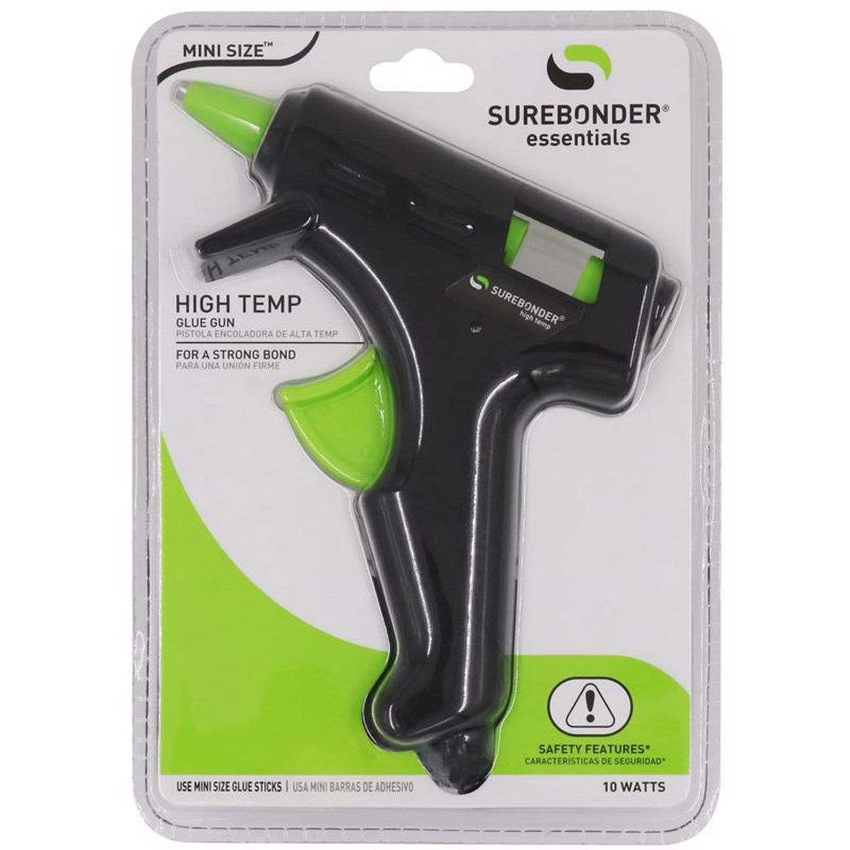 Mini Glue Gun Bk/Gn 10W