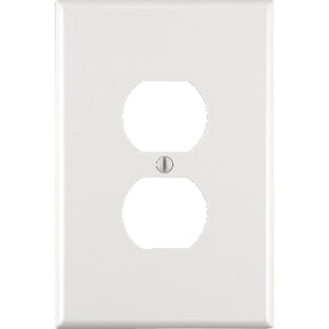 Leviton White 1 gang Thermoset Plastic Duplex Wall Plate — 88103-000, Pack of 25