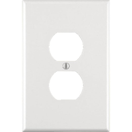 Leviton White 1 gang Thermoset Plastic Duplex Wall Plate 1 pk