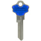 HILLMAN Traditional Key House/Office Key Blank 97 Single For Kwikset Locks Blue/Silver