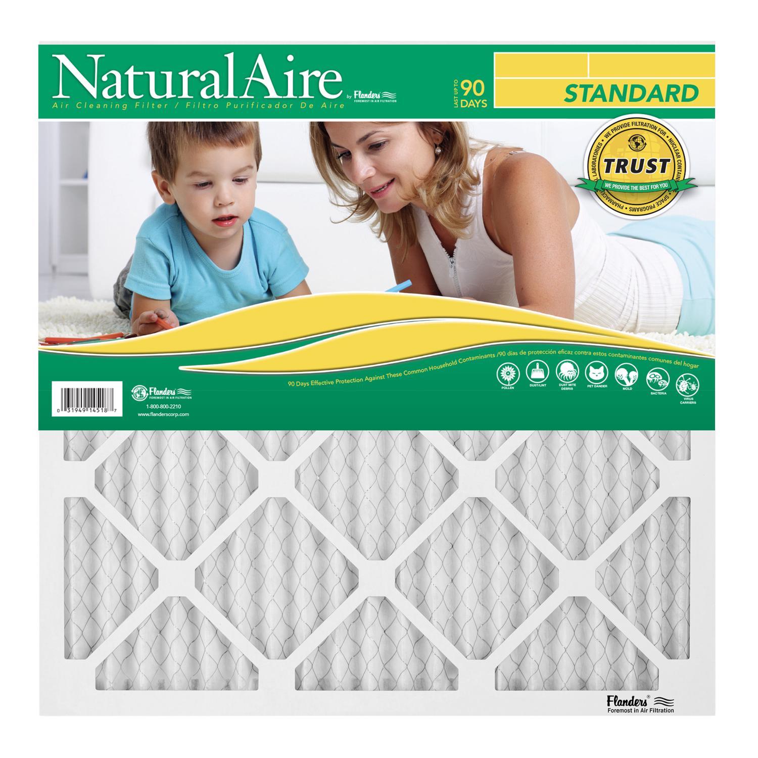 NaturalAire 23-1/2 in. W X 23-1/2 in. H X 1 in. Synthetic 8 MERV Pleated Air Filter 1 pk
