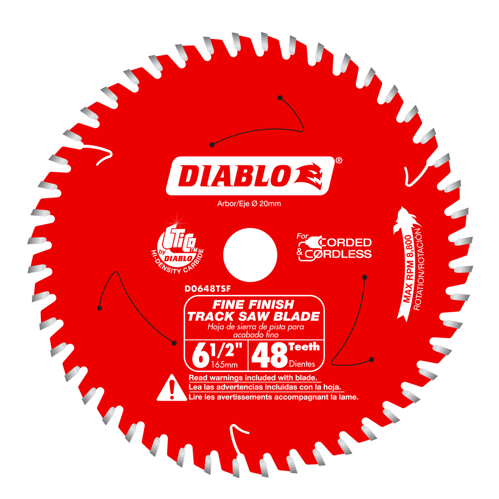 Diablo 6-1/2 in. D X 20 mm Carbide Tipped Track Saw Blade 48 teeth 1 pk