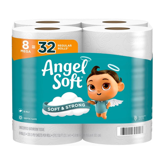 ANGL SFT TOILET PAPER 8R
