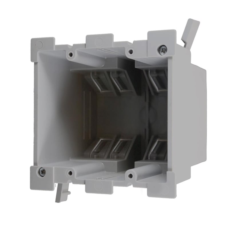 Cantex EZ Box Old Work 25 cu in Rectangle PVC 2 gang Outlet Box Gray