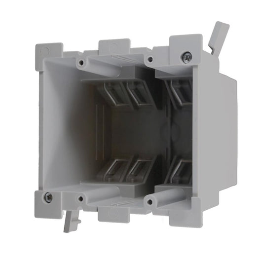 Cantex EZ Box Old Work 25 cu in Rectangle PVC 2 gang Outlet Box Gray