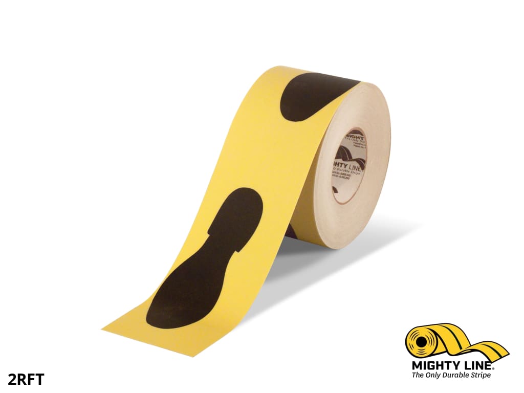 2" Wide Foot Print Floor Tape - 100'  Roll